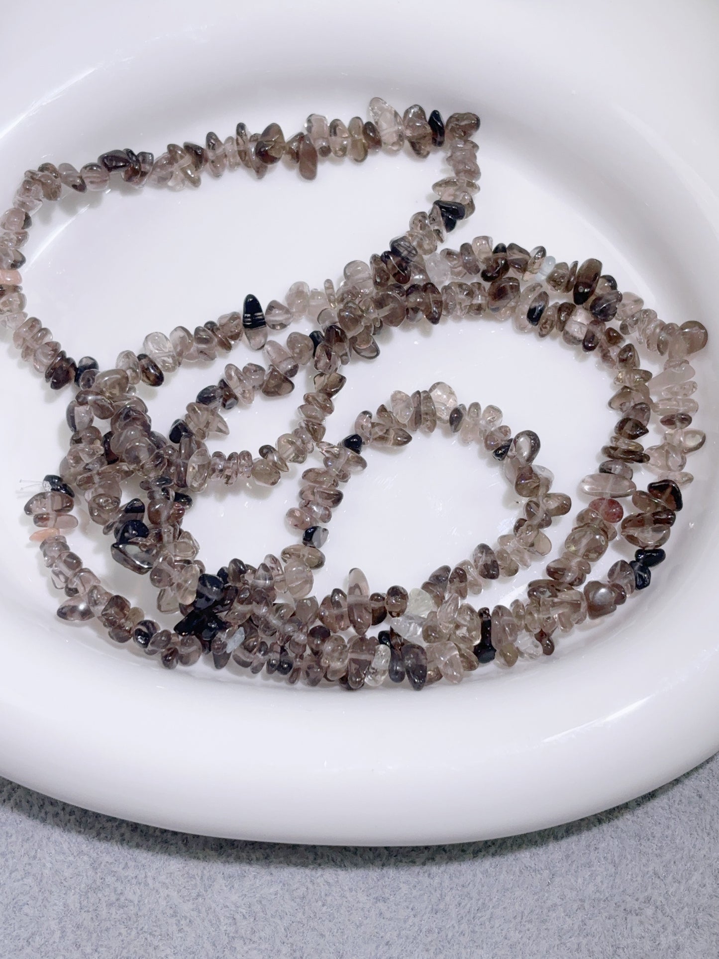 天然石連材-砕石-4 mmスモーキークォーツ